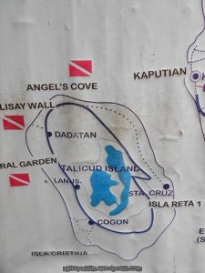 Talicud Island map